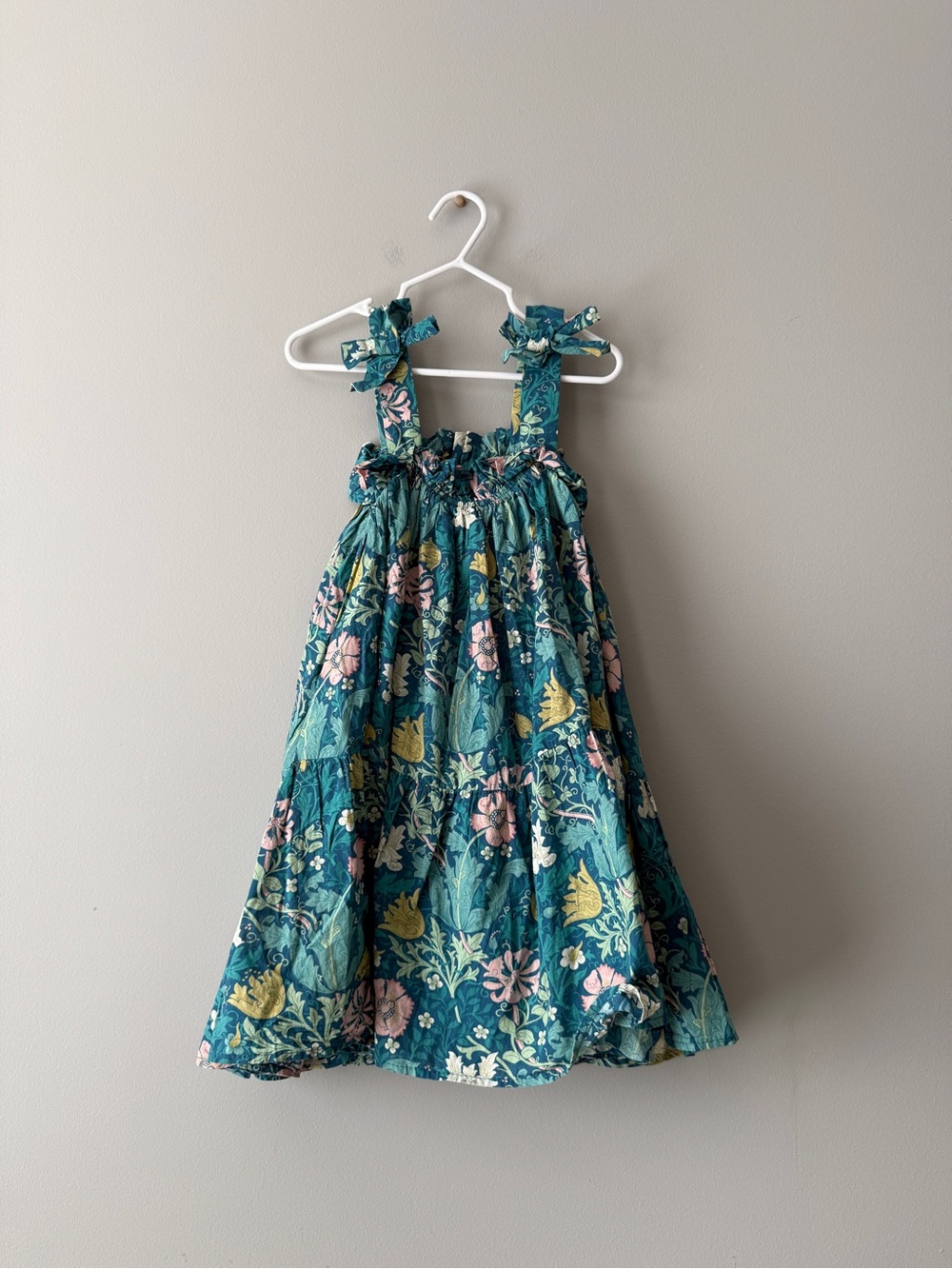 next x morris co collab 4 years Teal Floral-Shoulder Sundress